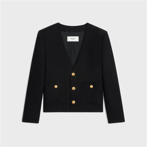 celine classic chasseur jacket|CHASSEUR JACKET IN CASHMERE FLANNEL .